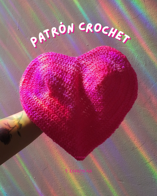 Patrón crochet - Boina Corazón
