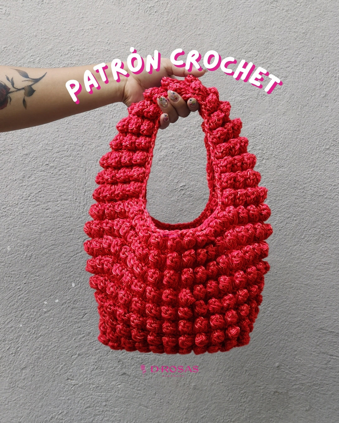 Patrón crochet - Bolsa Picafresa de mano