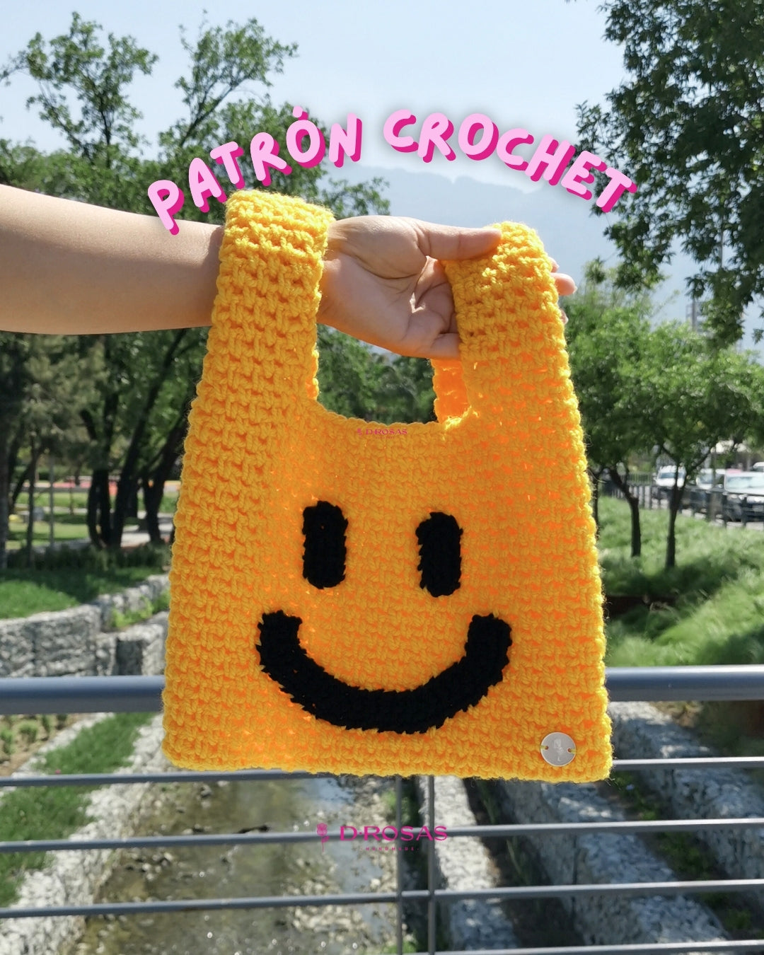 Patrón crochet - Bolsa feliz / corazón