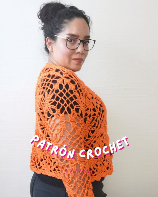 Patrón crochet - Cardigan ofrenda