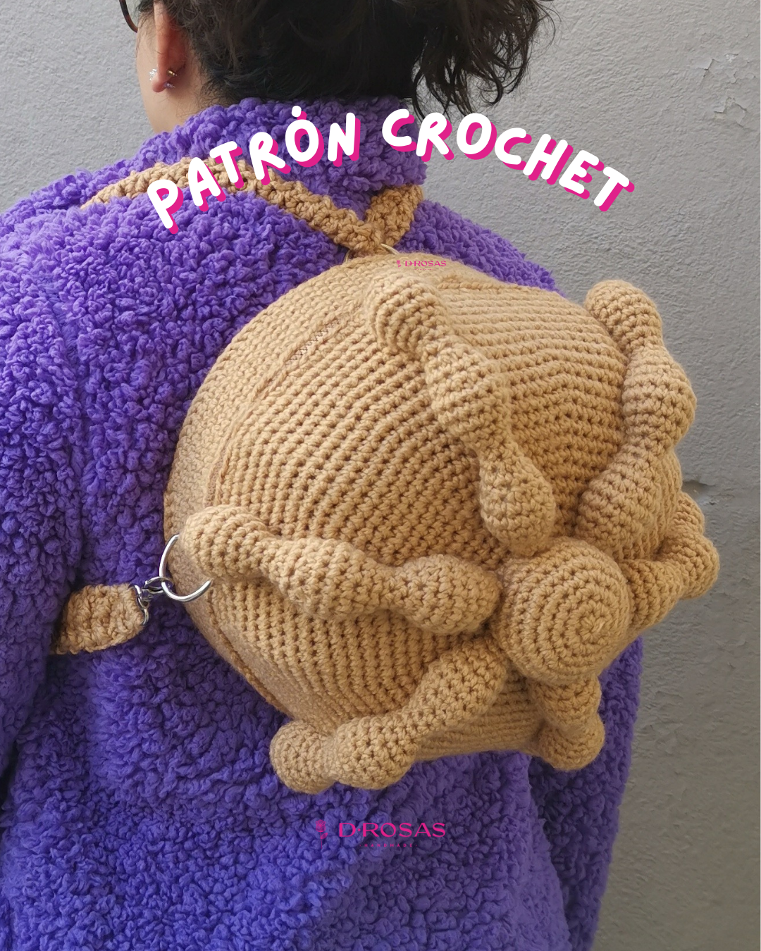 Patrón crochet - Mochila / Bolsa Pan de muerto
